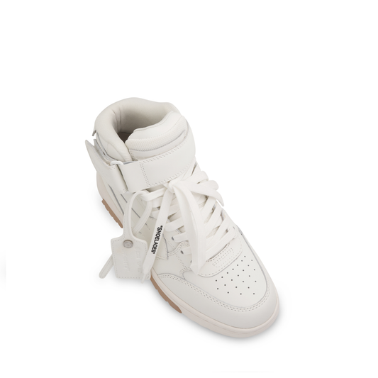 Out Of Office Mid Top Leather Sneakers in White