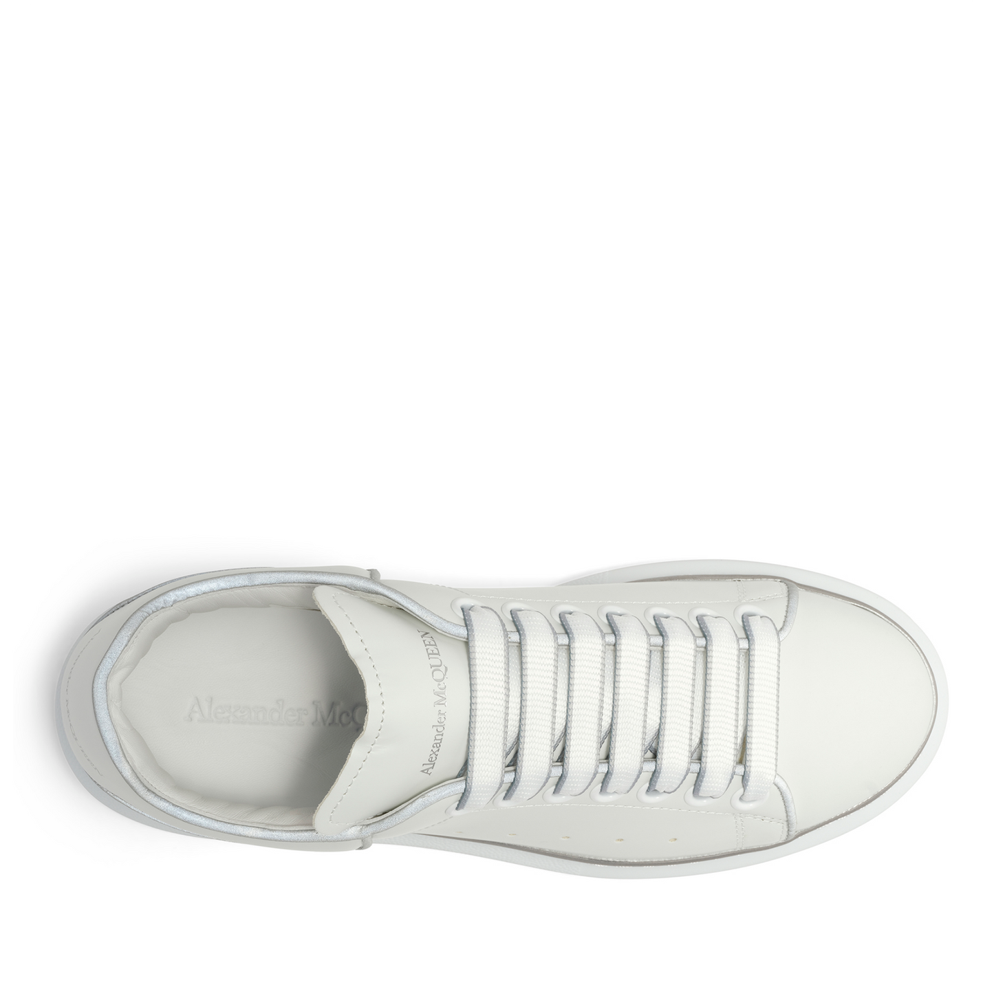 Larry Contrast Sneaker in White/Silver