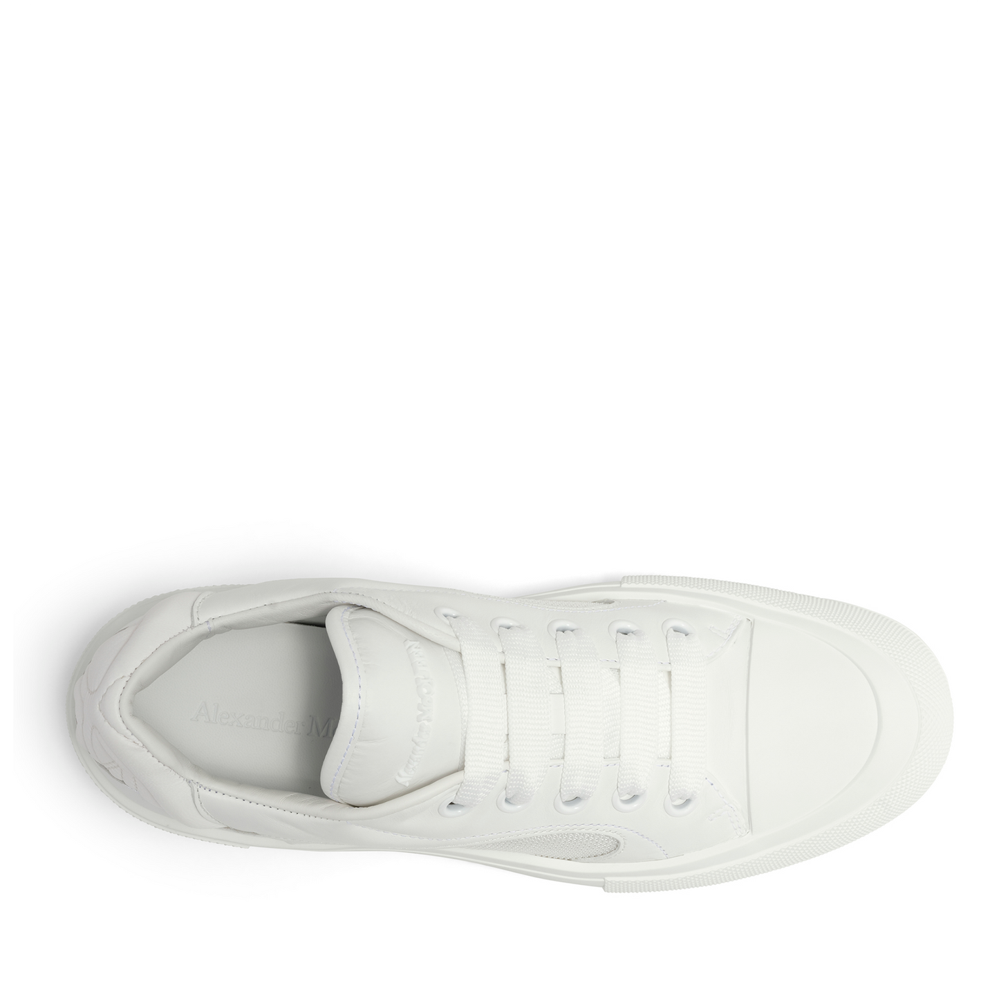 New Deck Lace-Up Plimsoll Sneaker in White