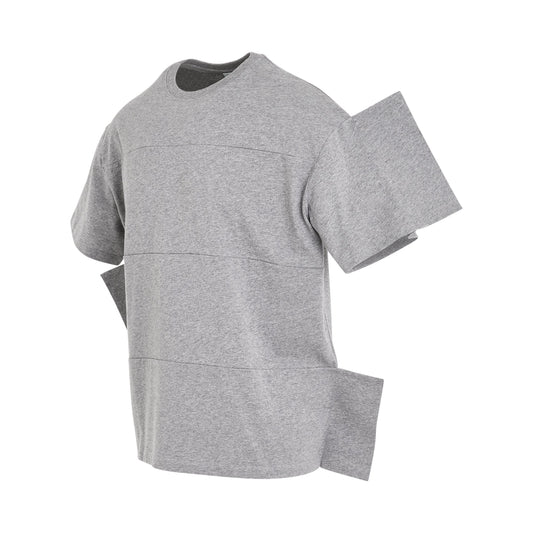 Distorted T-Shirt in Grey Melange