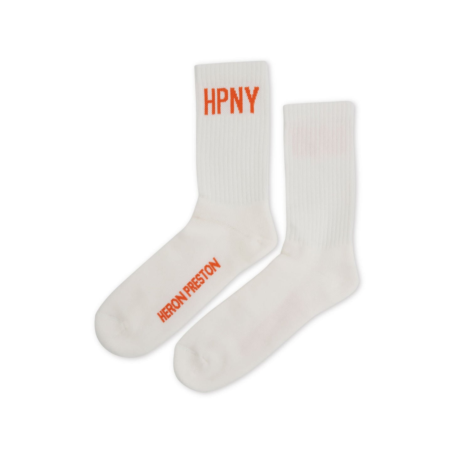 HPNY Long Socks in White/Orange