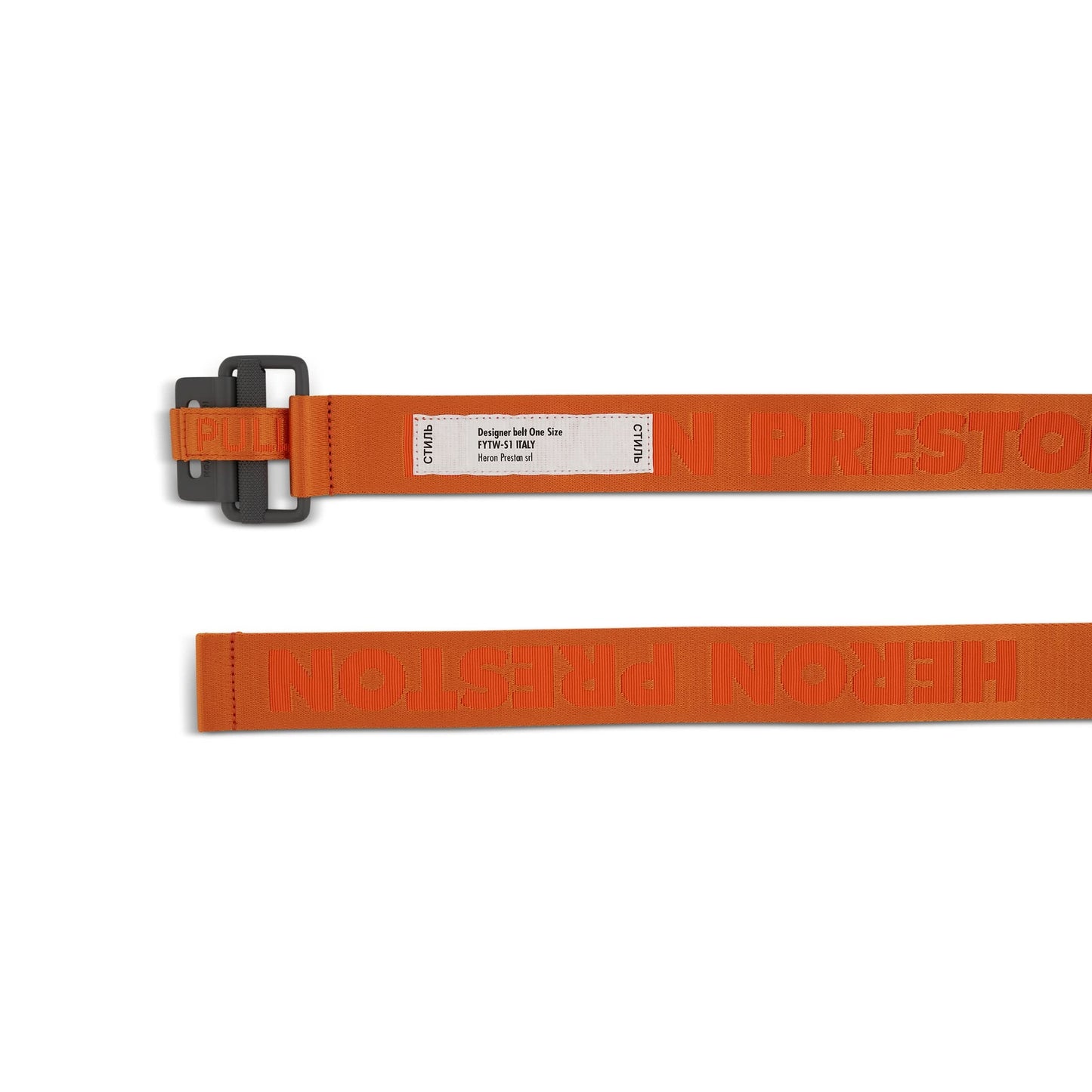 Heron Tapebelt Classic Buckle in Orange/Grey