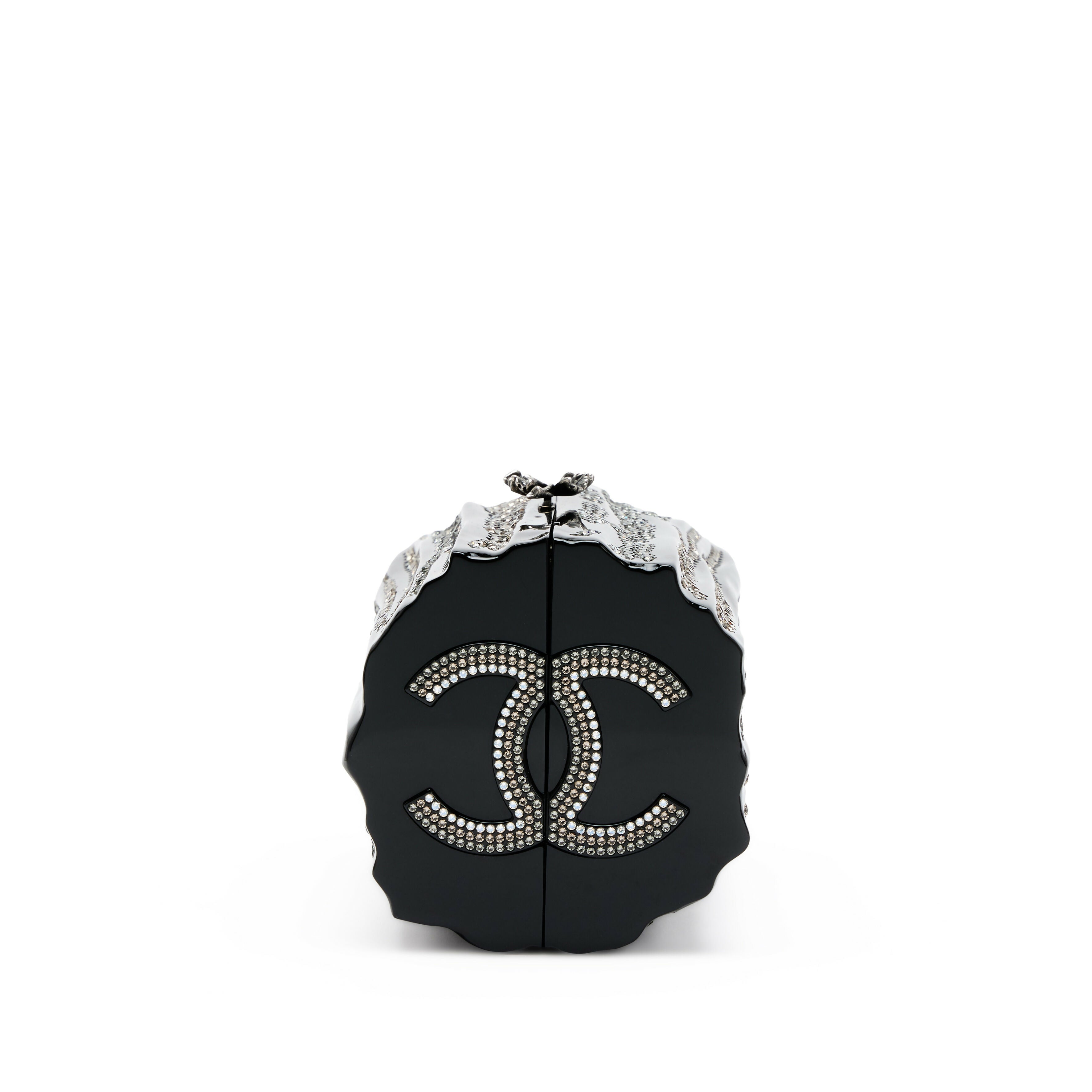 Chanel Black Plexiglass Strass CC Minaudière – 2018