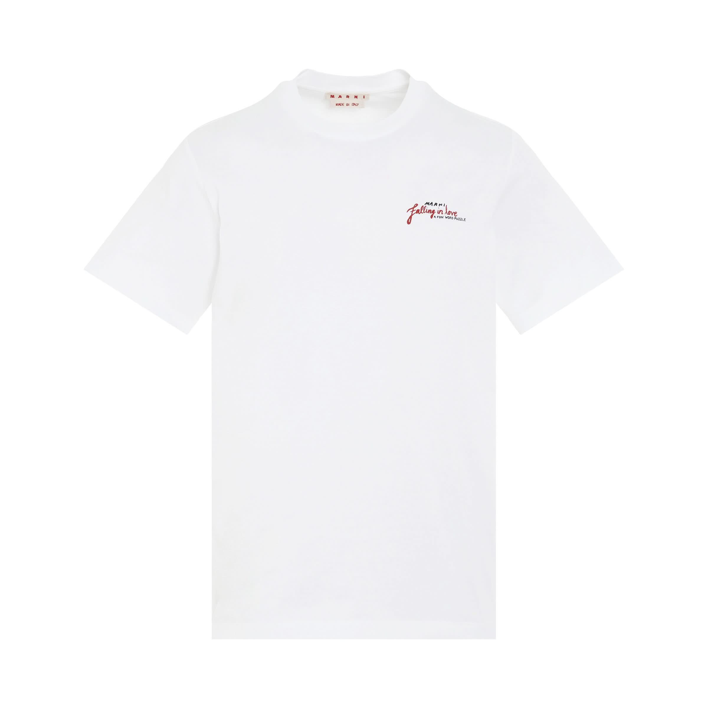 Word Puzzle Logo T-Shirt in Lily White