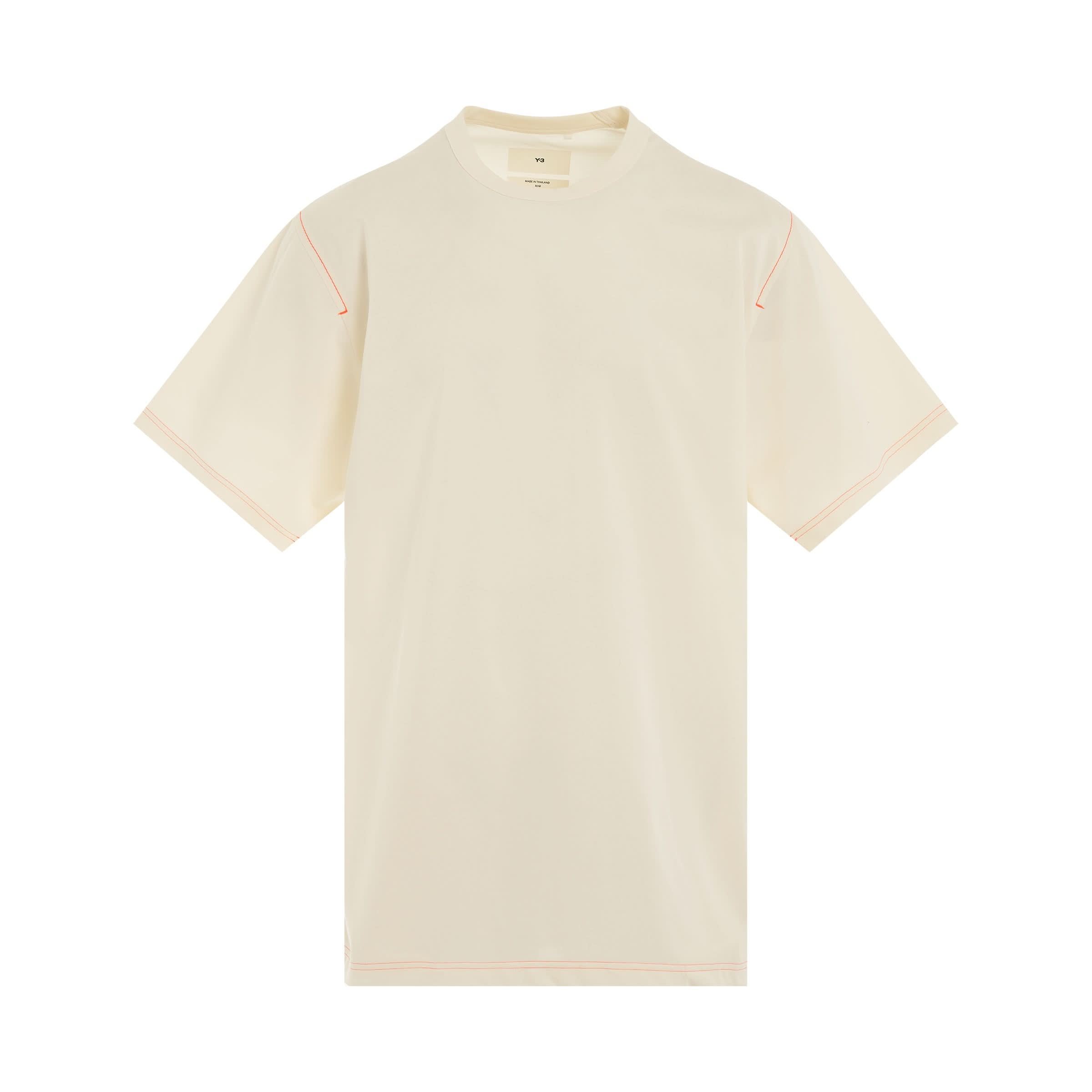 Premium Crewneck Short Sleeve T-Shirt in Cream White