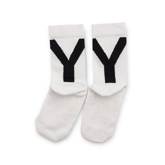 Logo High Socks in White