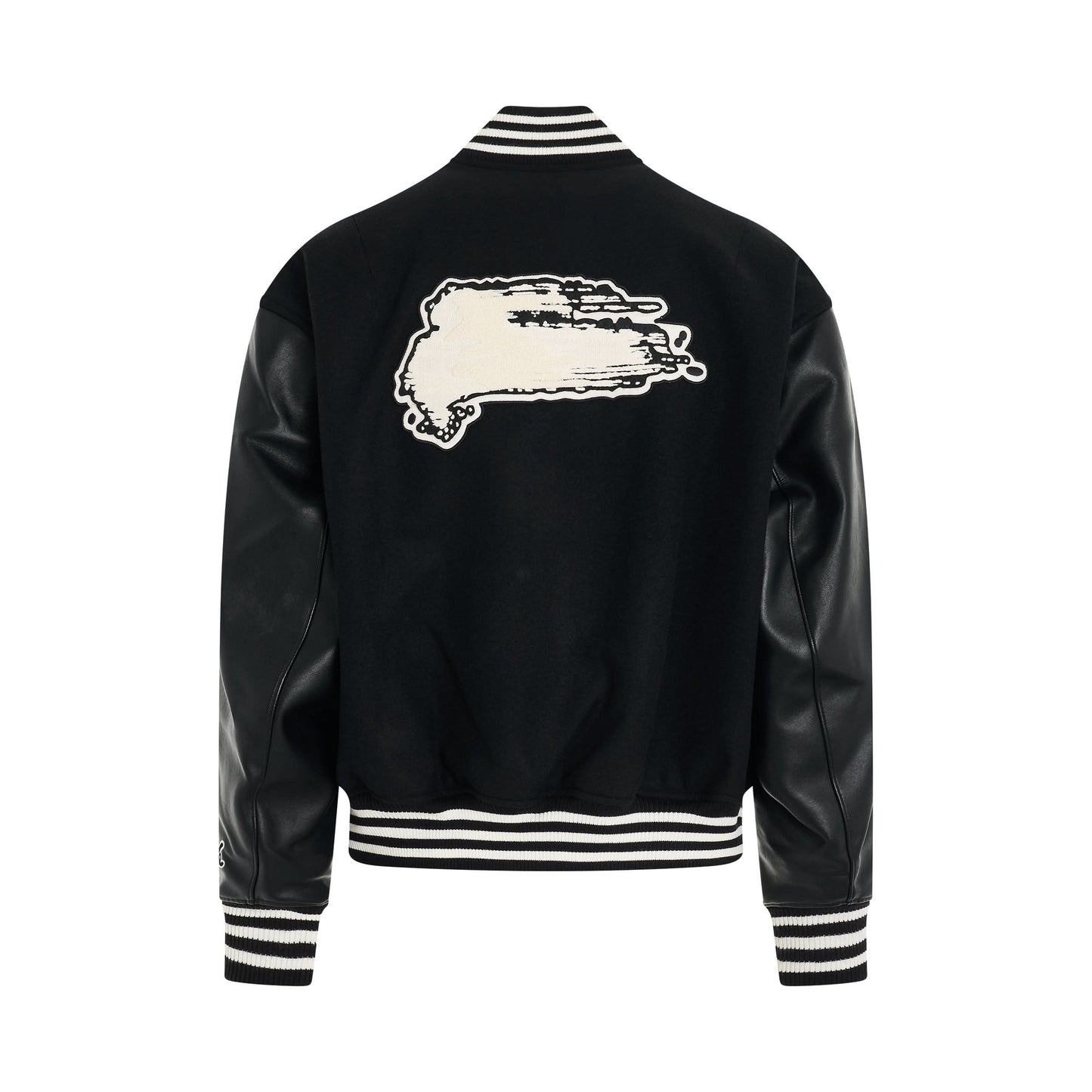 Letterman Jacket in Black/White