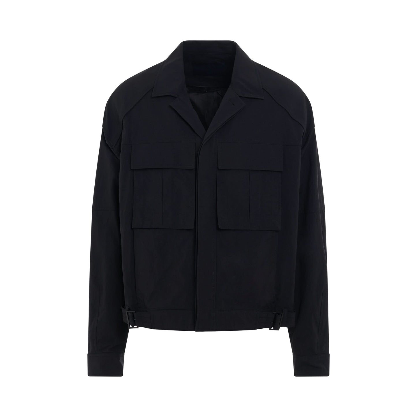 Nylon Shirt Jacket in Black