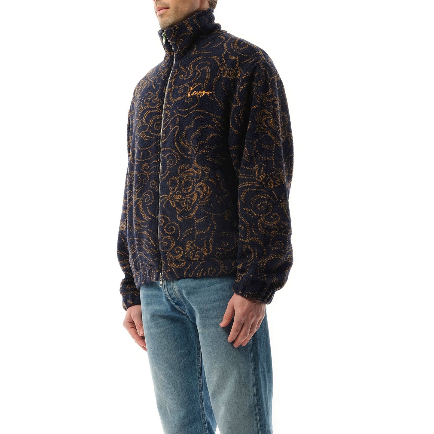 Kenzo Star Tiger Fleece Jacket in Blue/Black