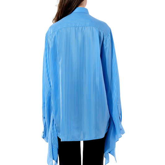 Knot Cuff Shirt in Blue