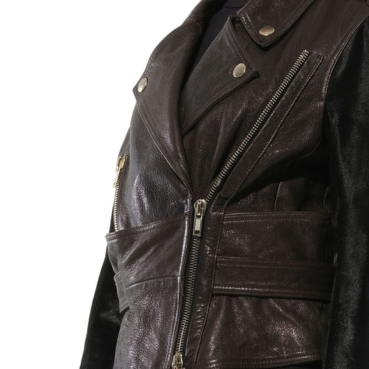 Lamb Leather Jacket in Black