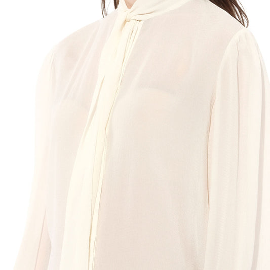 Lavaliere Shirt in White