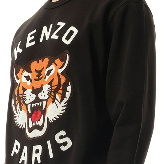 Lucky Tiger Oversize Sweatshirt in Black