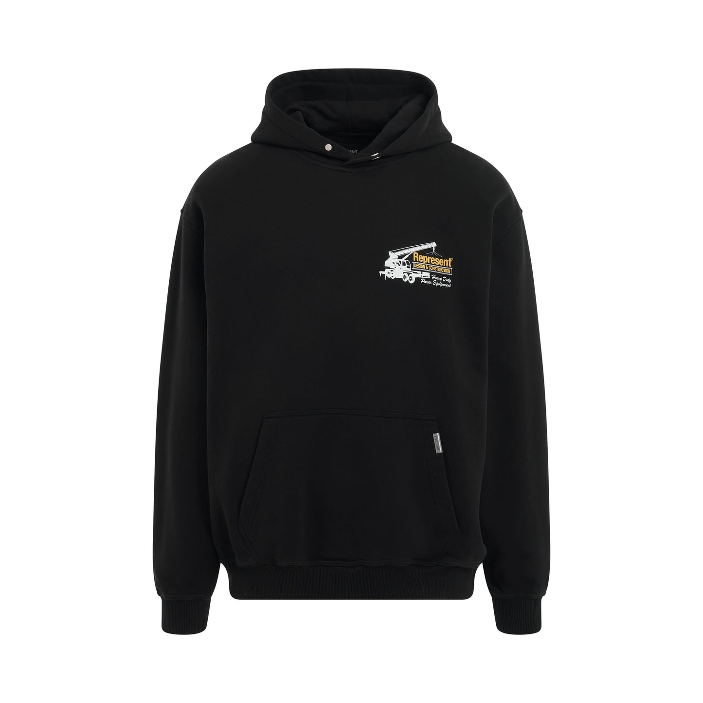 Design 
Construction Hoodie in Jet Black