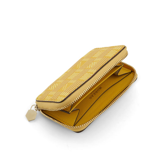 Mini Zip Wallet in Yellow