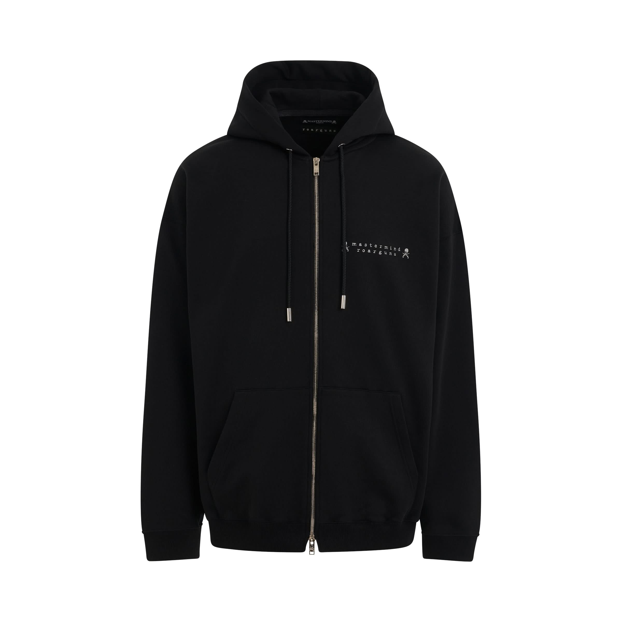 Mastermind World x Roarguns Zip Up Hoodie in Black