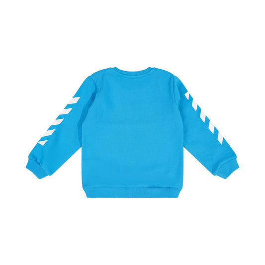 Helvetica Diagonal Sweatshirt Set in Blue/White