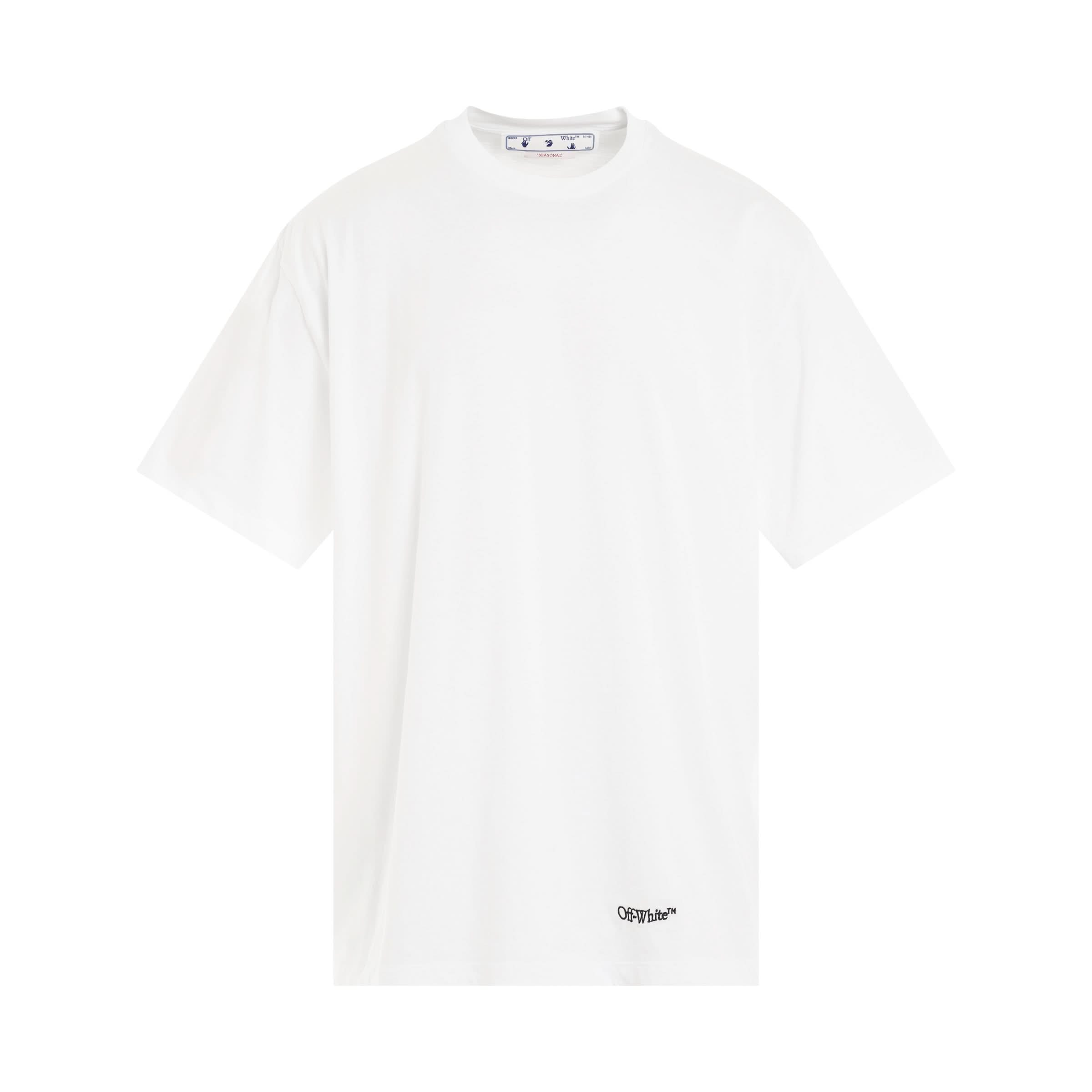 Scribble Diagonal Oversized T-Shirt in White/Black