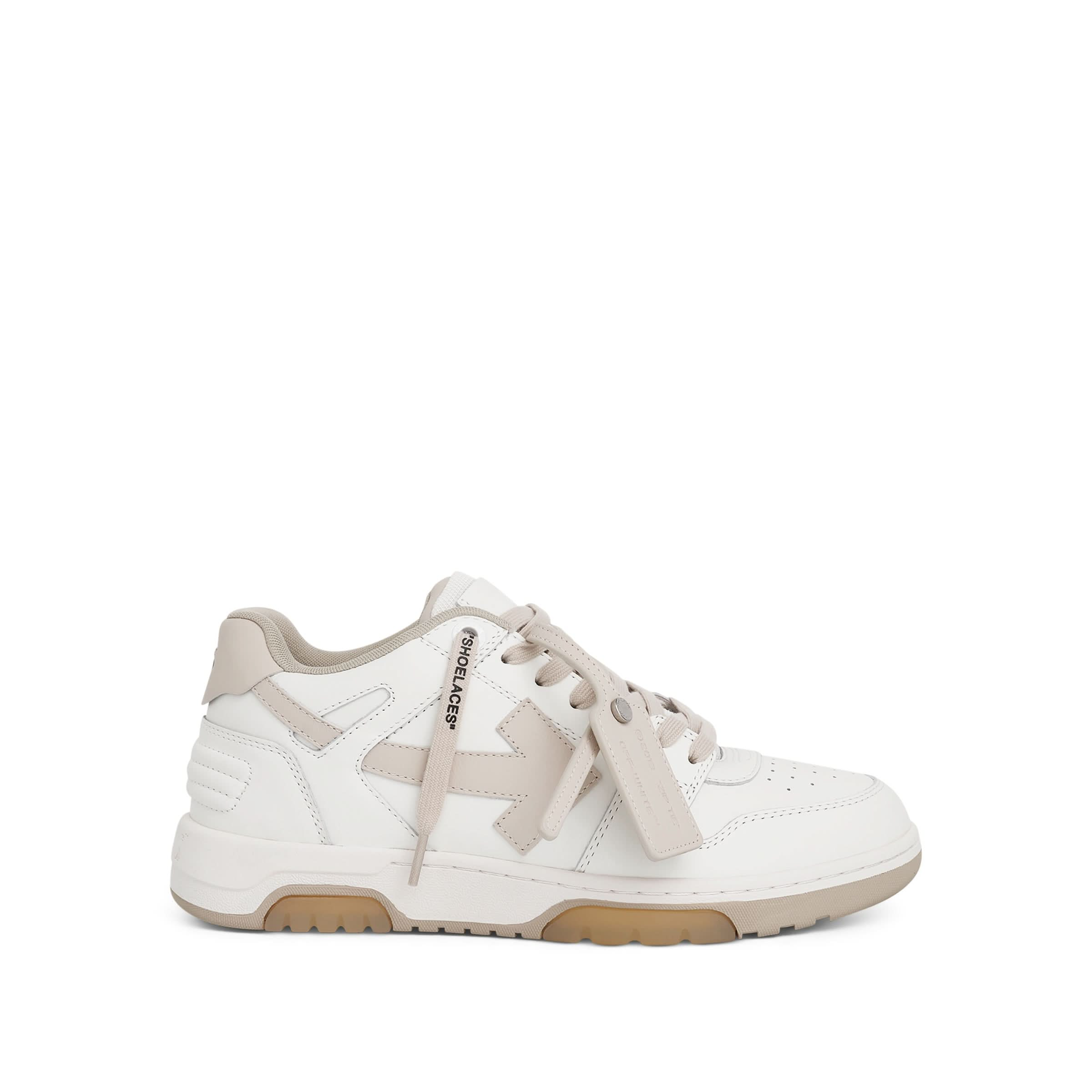 Out Of Office Calf Leather Sneaker in White 
Beige