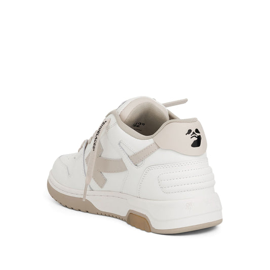 Out Of Office Calf Leather Sneaker in White 
Beige