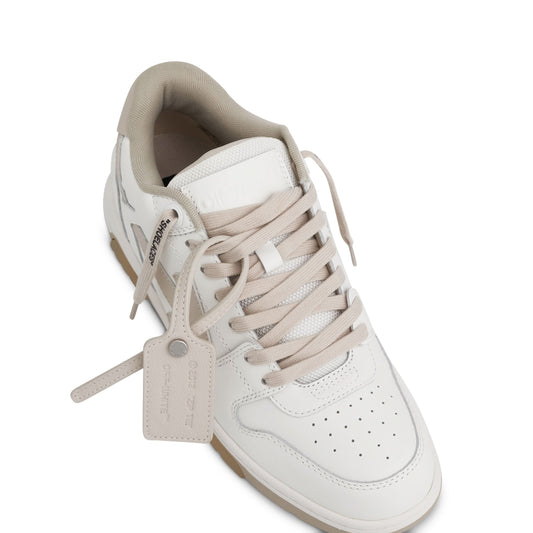 Out Of Office Calf Leather Sneaker in White 
Beige