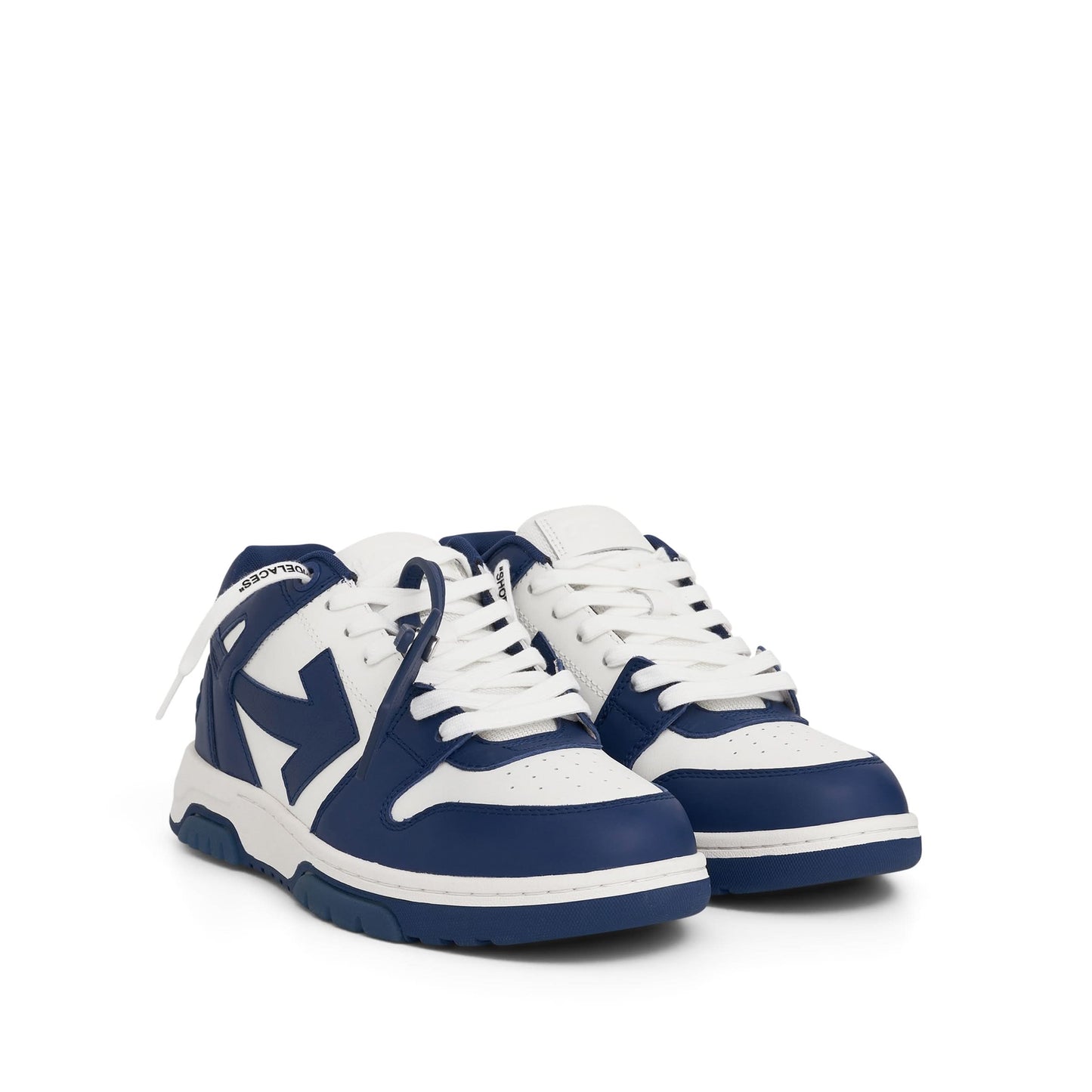 Out Of Office Calf Leather Sneaker in Dusty Blue/White