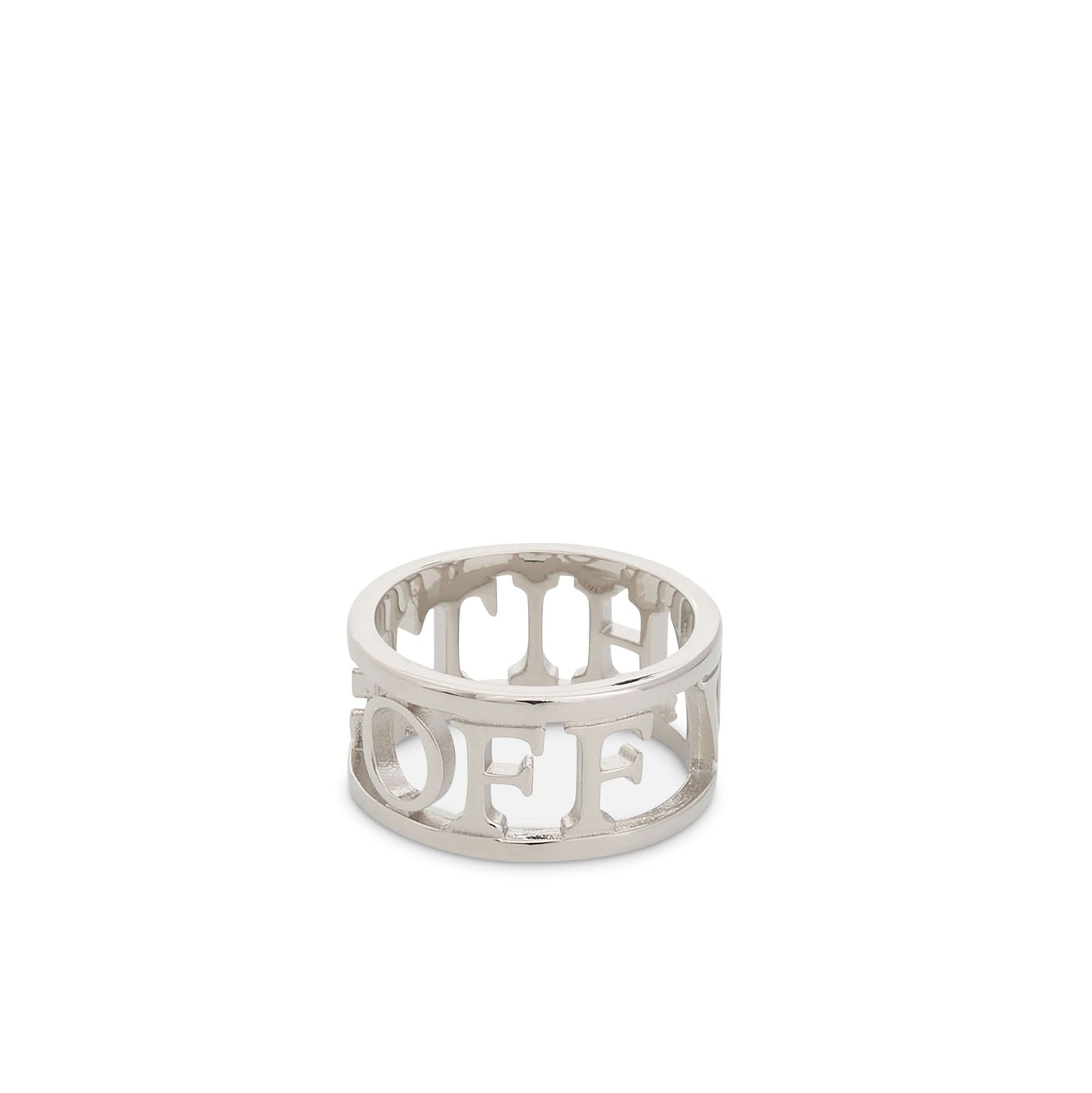 Logo Lettering Ring in Silver