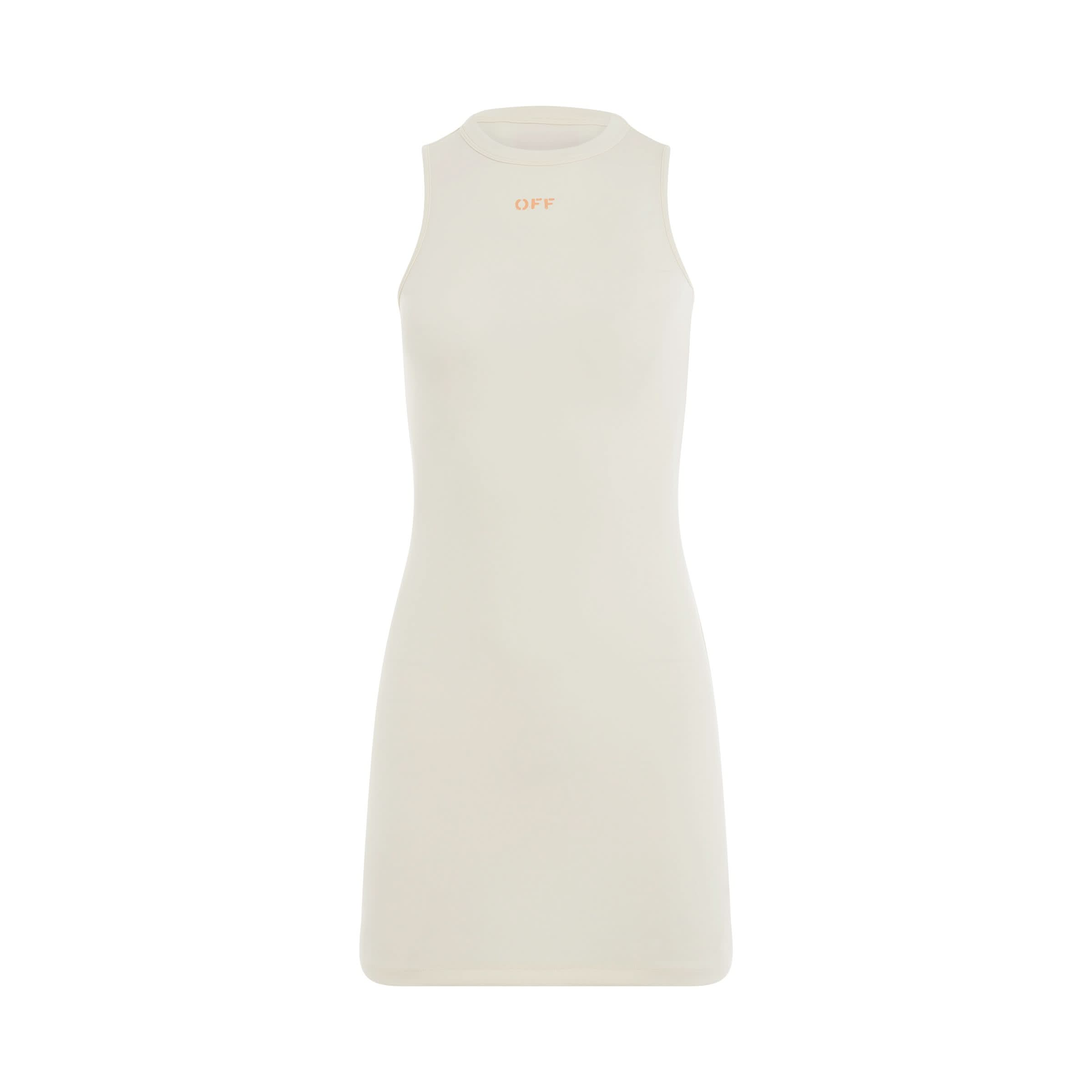 Sleek Rowing Dress in White