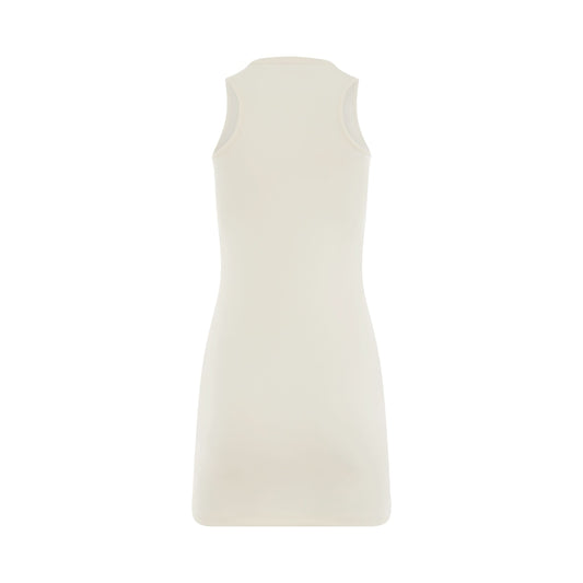 Sleek Rowing Dress in White