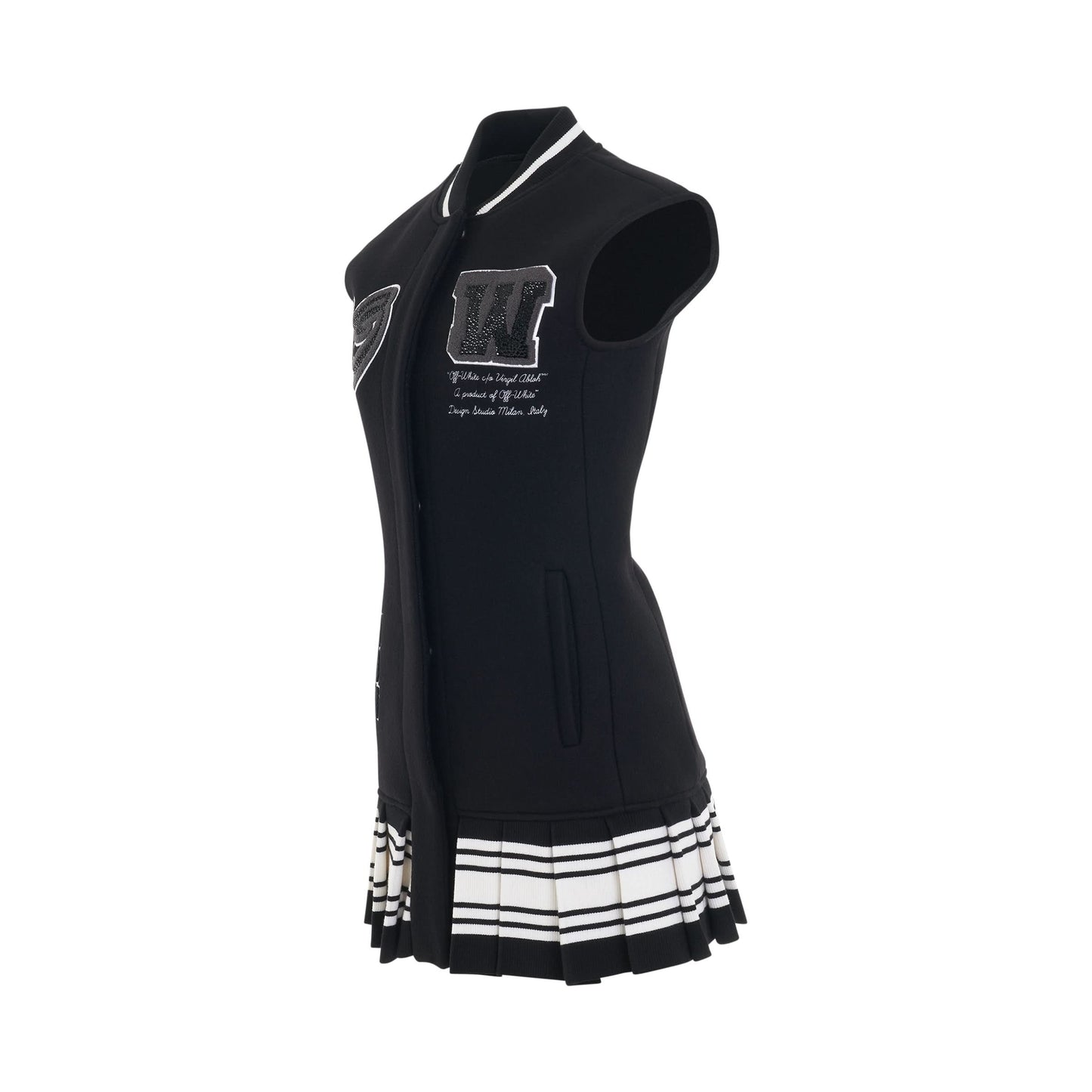 Meteor Bling Varsity Dress in Black