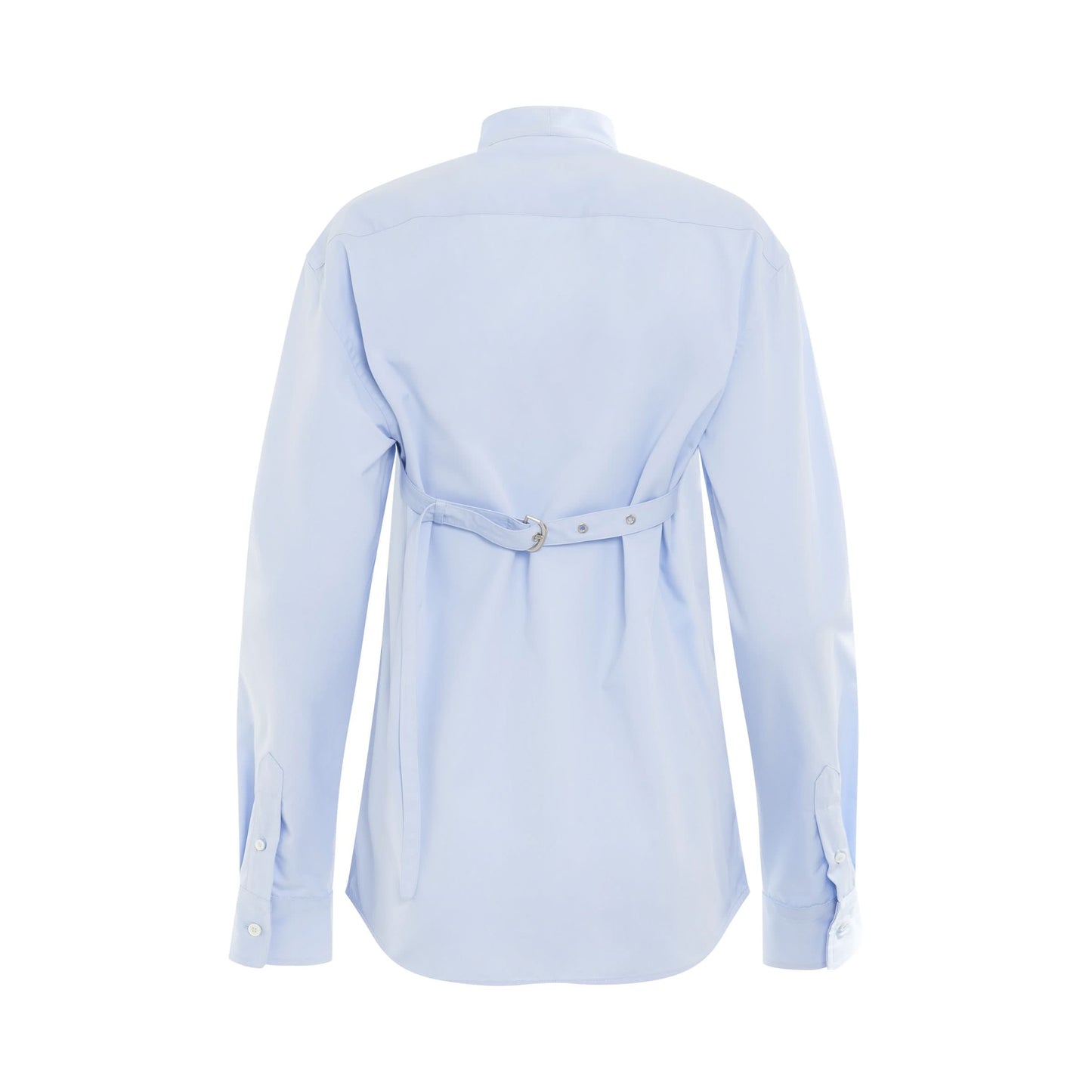 Poplin Cross Belt Shirt in Light Blue