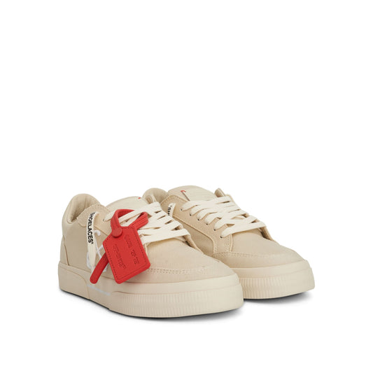 New Low Vulcanized Canvas Sneaker in Angora White