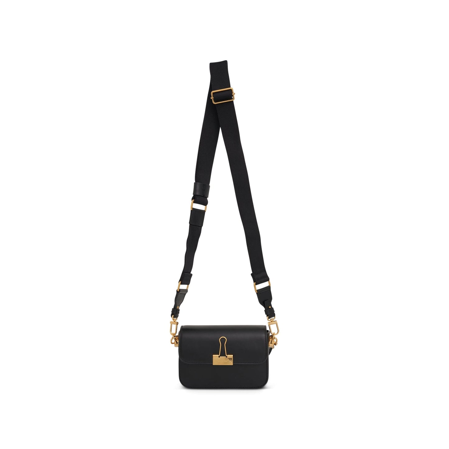 Plain Binder Small Shoulder Bag in Black