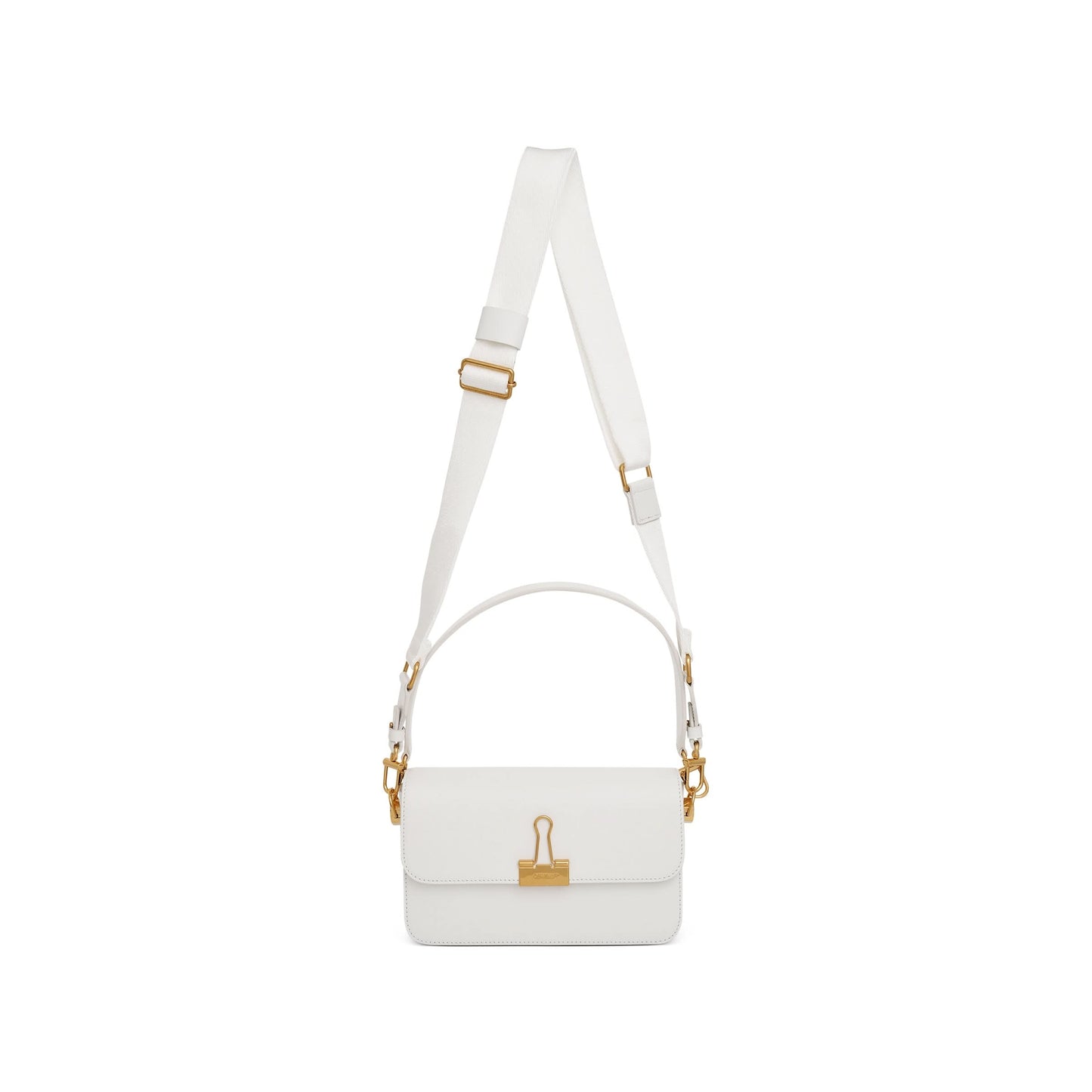 Plain Binder Small Shoulder Bag in White