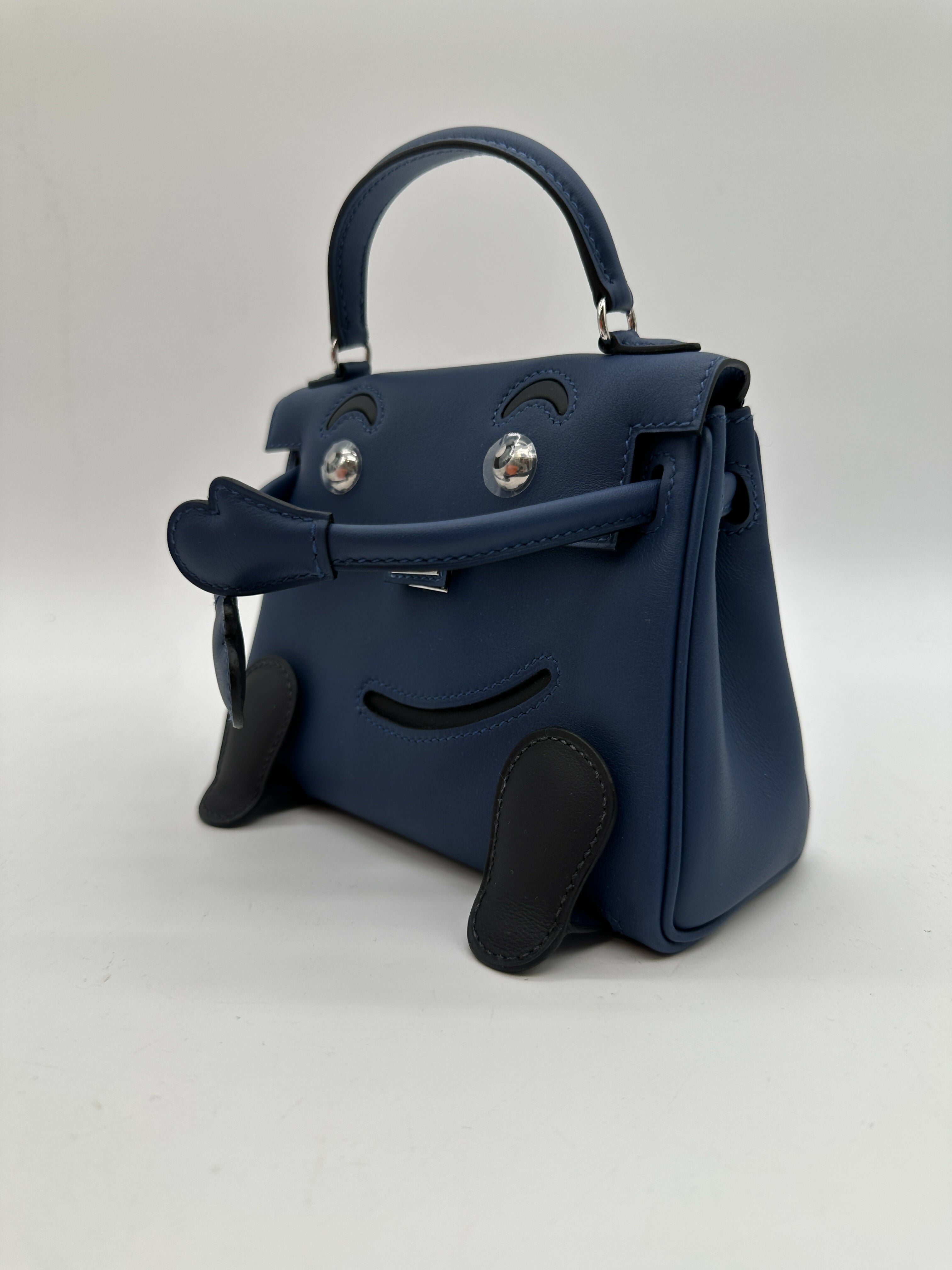 Hermès Kelly Doll Blue Tie / Caban Swift PHW K