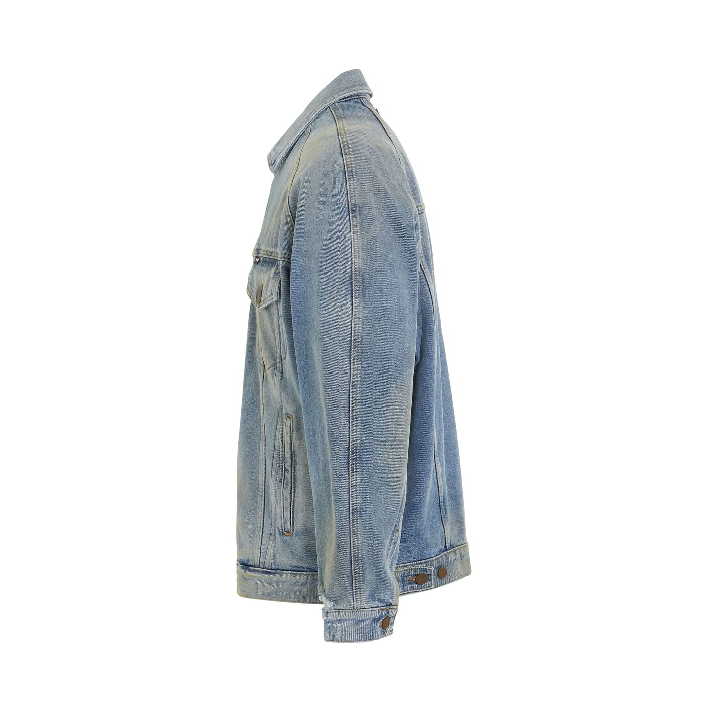 Light Wash Sunset Loose Denim in Blue/Brown