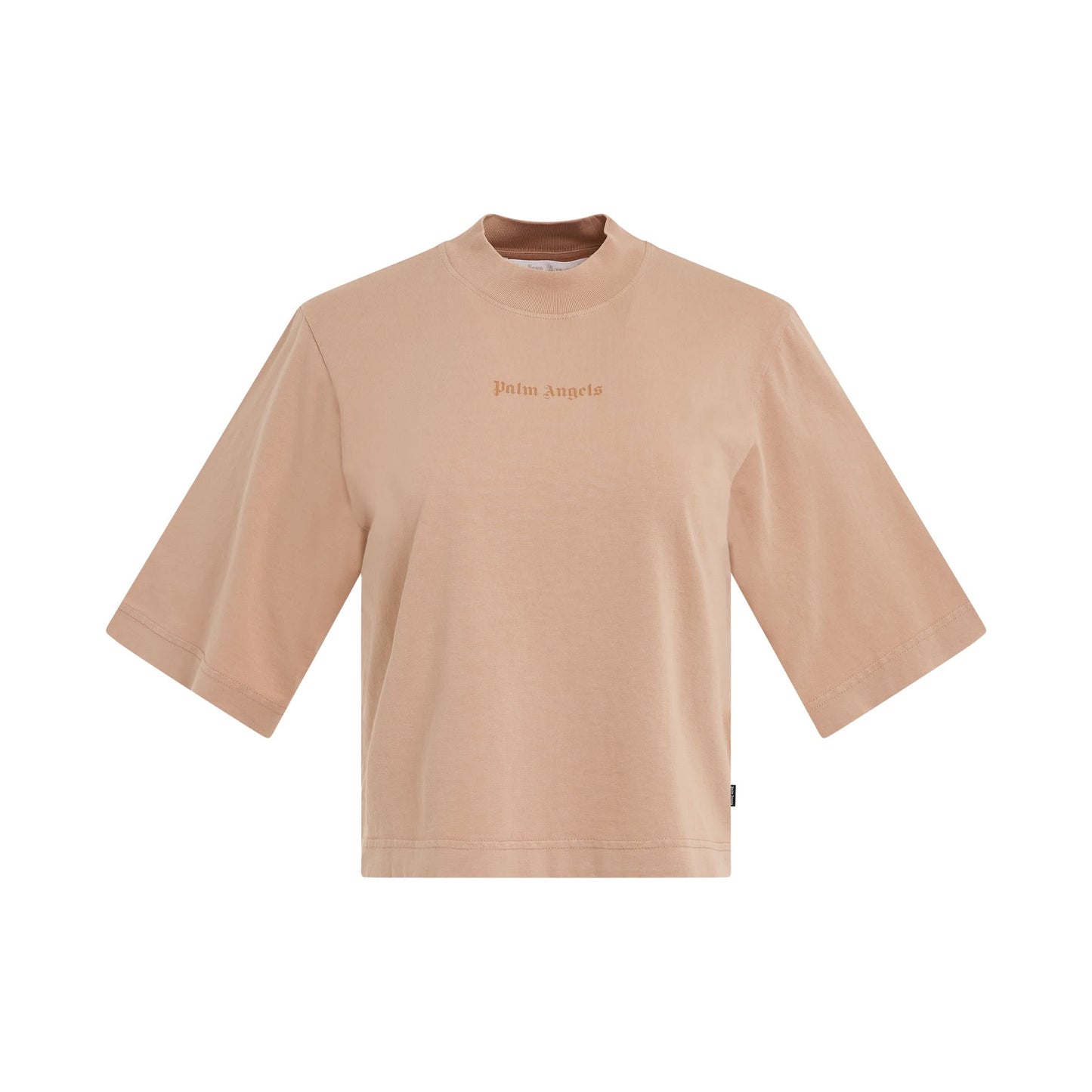 GD Reversed Logo Cropped T-Shirt in Beige