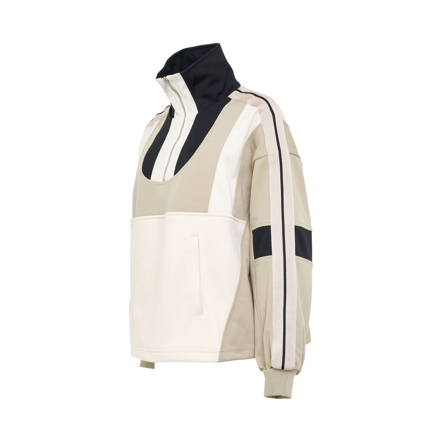 Cut Andorak Track Jacket in Butter/Black