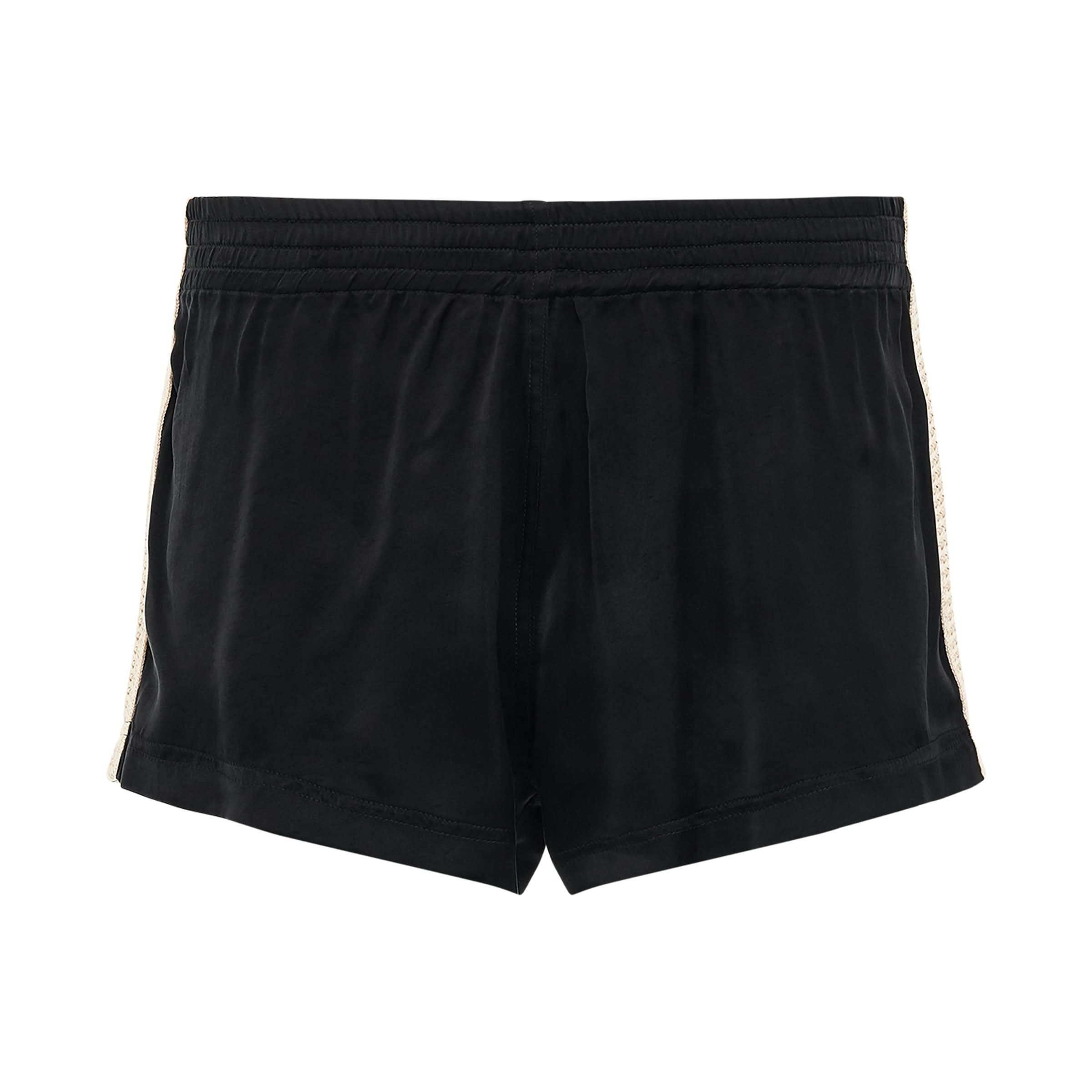 Side-stripe Track Shorts in Black