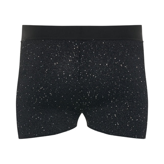 Soiree Knit Logo Shorts in Black/White