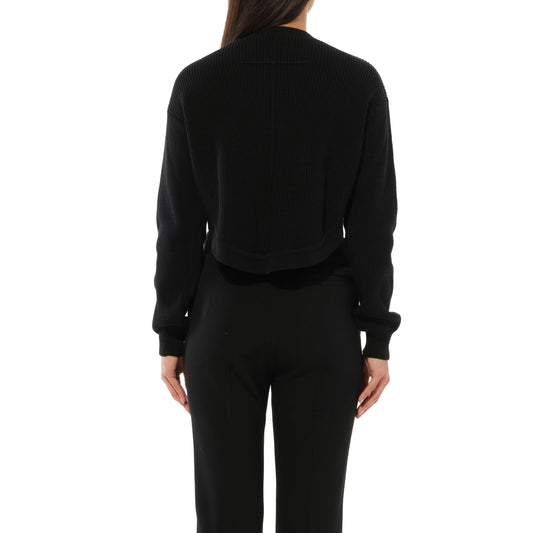 Podium Long Sleeve Sweater in Black