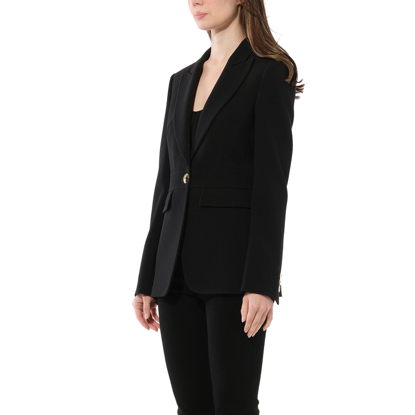 Button Blazer in Black