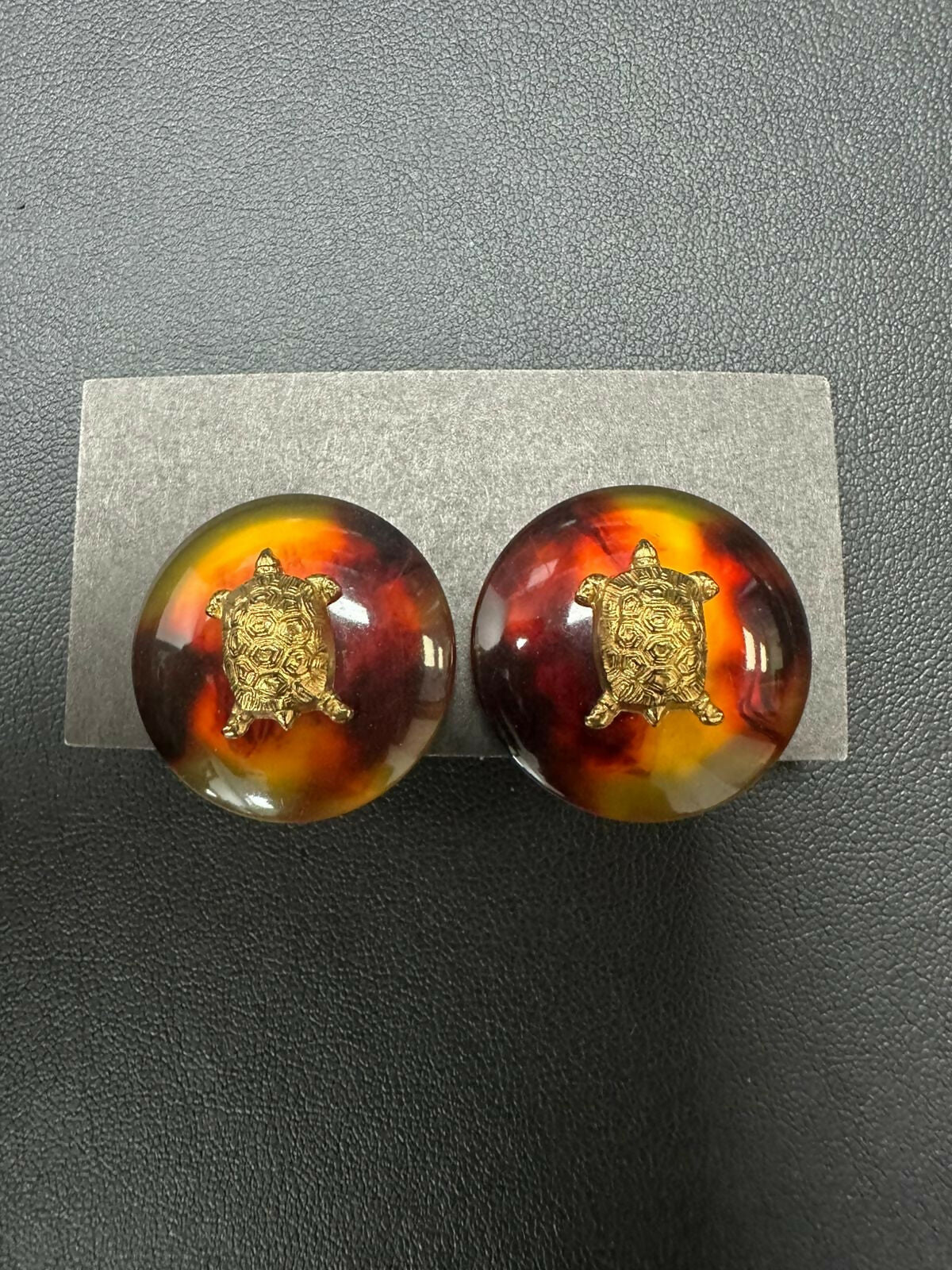 Chanel Vintage 97P Tortoise Shell Clip-on Earrings