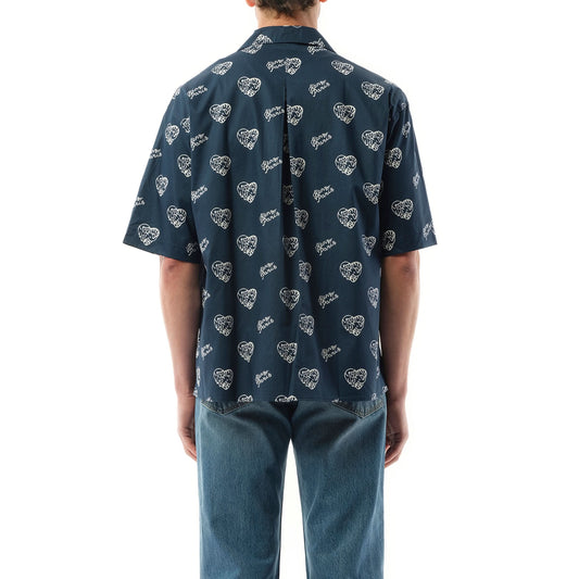 Qixi Hawaiian Shirt in Midnight Blue