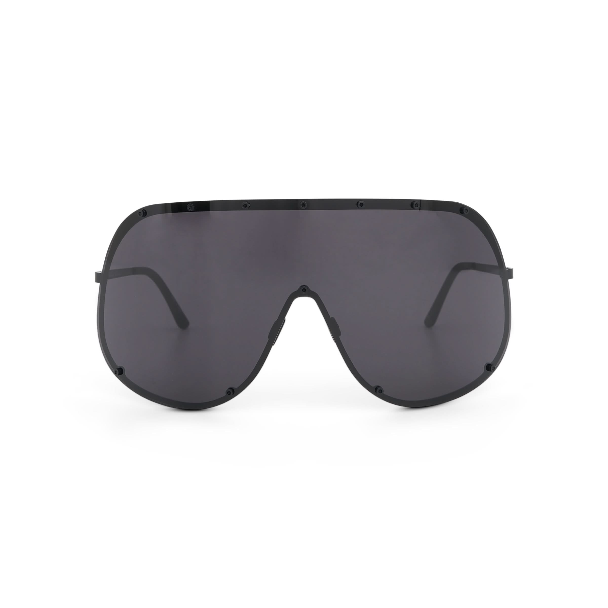 Oversized Shield Sunglasses in Black