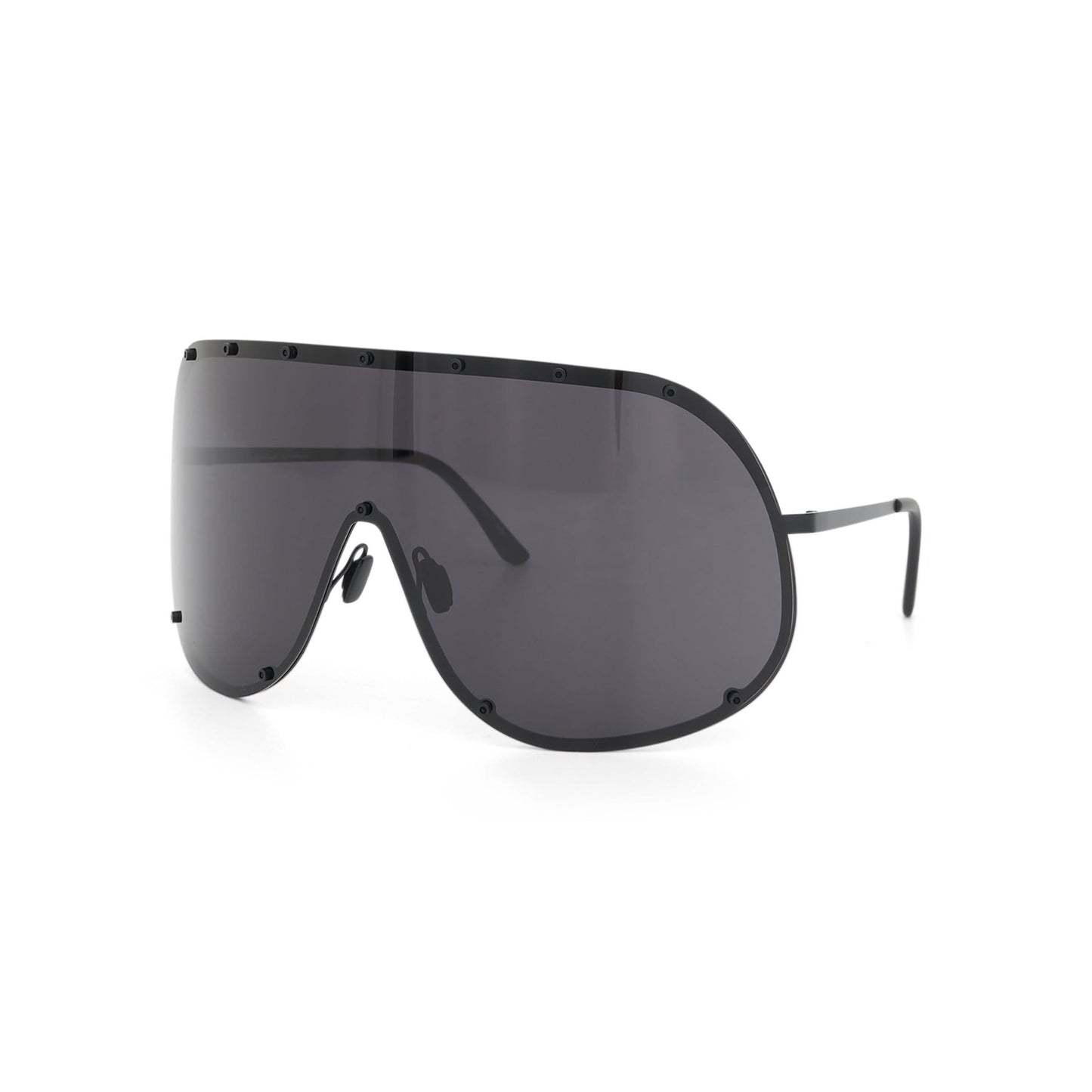 Oversized Shield Sunglasses in Black