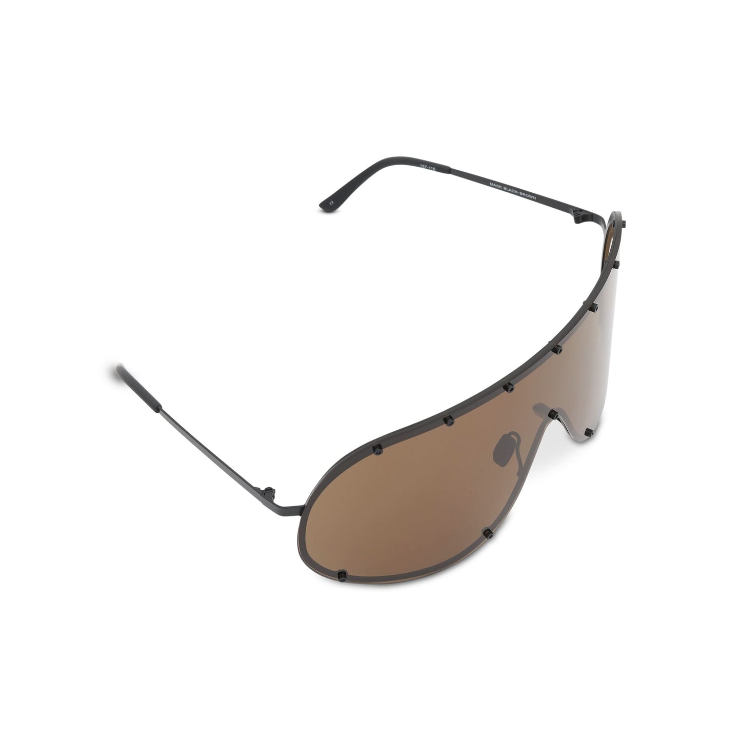 Oversized Shield Sunglasses in Brown