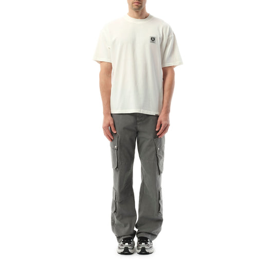 Represent X Belstaff Patch T-Shirt in Flat White