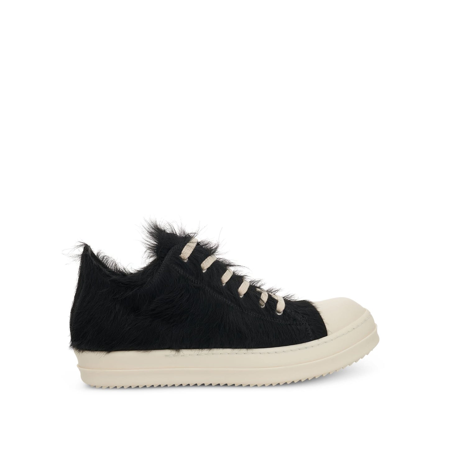 Strobe Low Fur Sneaker in Black/Milk