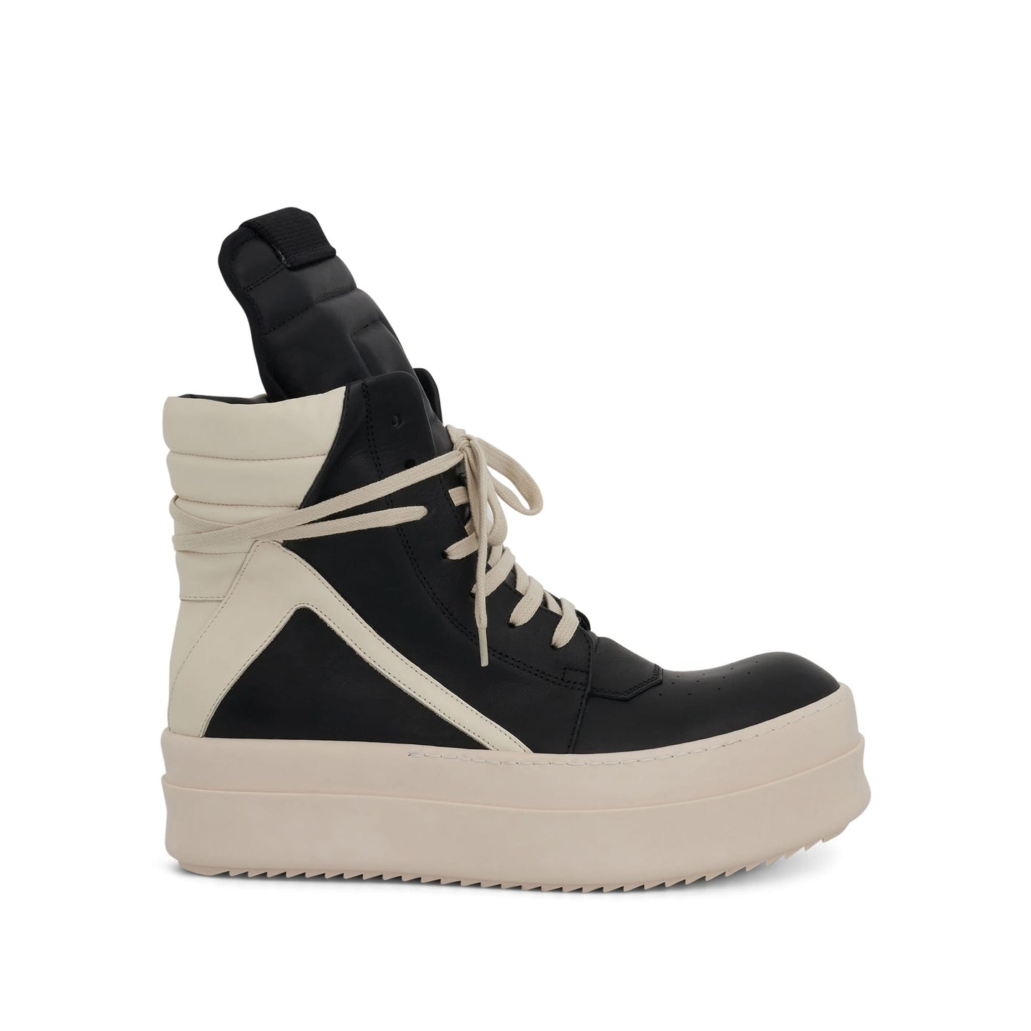 Mega Bumper Leather Geobasket in Black/Milk